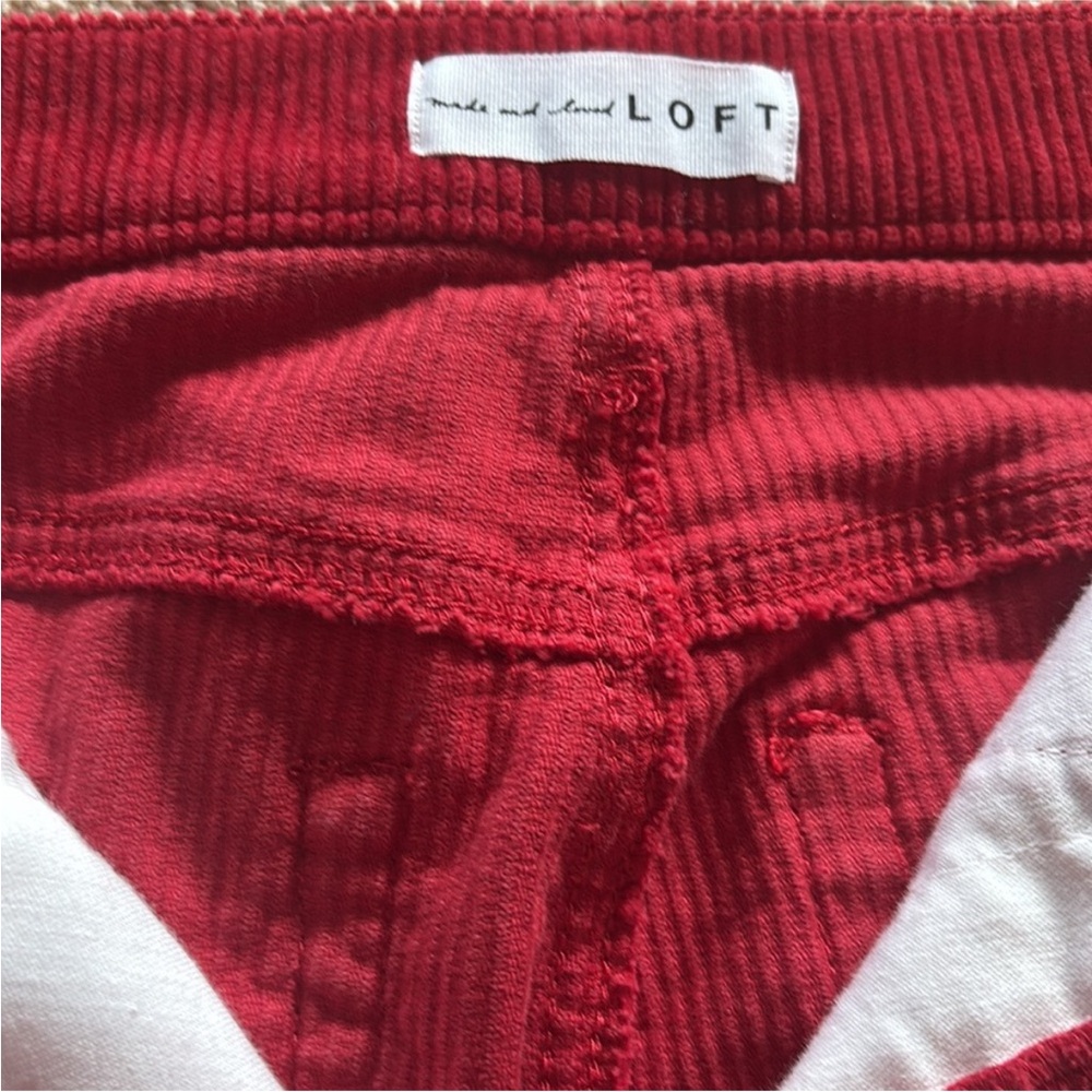 LOFT Vibrant Red Corduroy Pants
High Rise Straight Leg - Picture 5 of 10